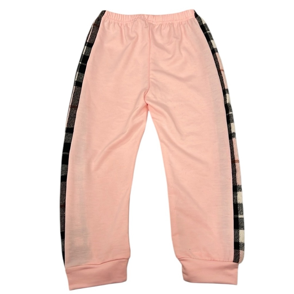 SHEIN Girls Plaid Long Sleeve Hooded Top and Pants - Picture 3 of 5